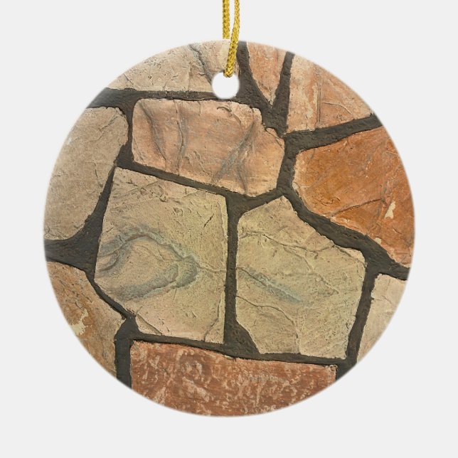 Decorative Stone Paving Look Ceramic Tree Decoration (Front)