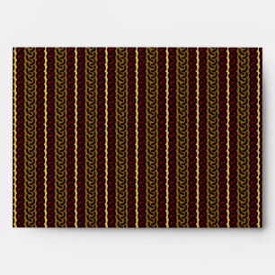 Decorative stripe envelope - brown/red - any style