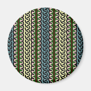 Decorative stripe magnet - blue/cream