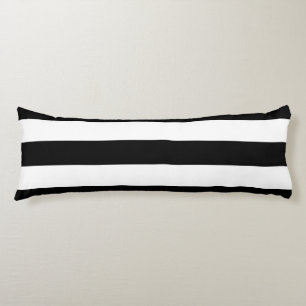 Decorative Striped Black & White Stripes Pattern Body Cushion