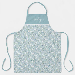 Decorative Striped Leaf Pattern Apron