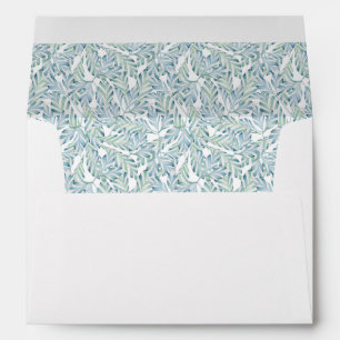 Decorative Striped Leaf Pattern Envelope