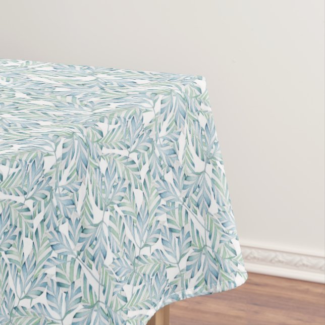 Decorative Striped Leaf Pattern Tablecloth (In Situ)
