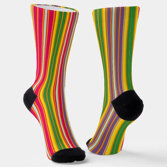 Decorative Striped  Socks (Angled)