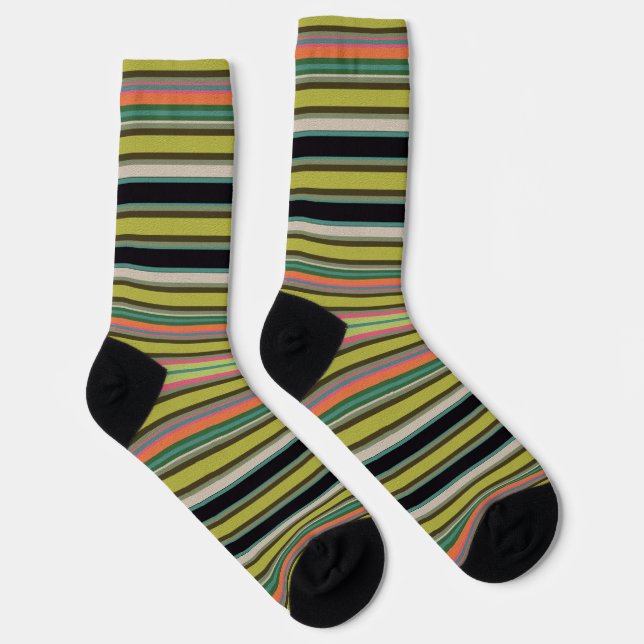 Decorative Striped  Socks (Right)