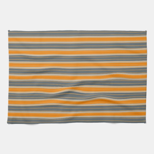 Decorative Striped  Tea Towel (Horizontal)