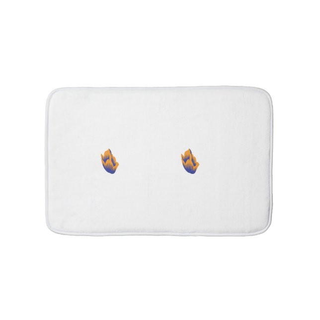 Decorative Style, Dark Blue Green, Wattle Bath Mat (Front)