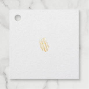 Decorative Style, Dark Blue Green, Wattle Favour Tags