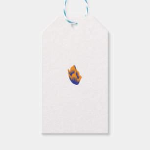 Decorative Style, Dark Blue Green, Wattle Gift Tags
