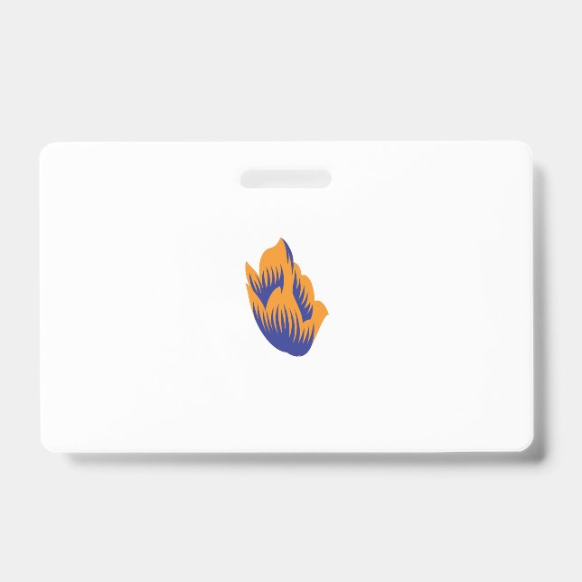 Decorative Style, Dark Blue Green, Wattle ID Badge (Front)