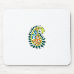 Decorative Style, Dark Blue Green, Wattle Mouse Mat