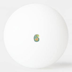 Decorative Style, Dark Blue Green, Wattle Ping Pong Ball