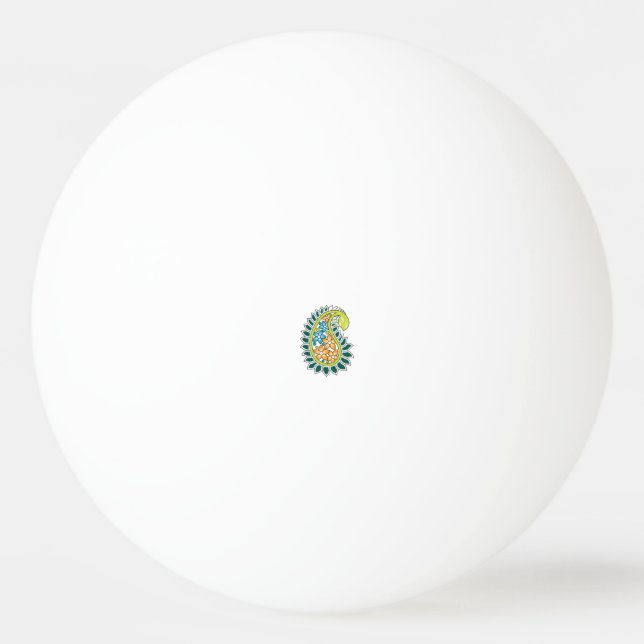 Decorative Style, Dark Blue Green, Wattle Ping Pong Ball (Front)