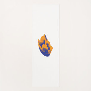 Decorative Style, Dark Blue Green, Wattle Yoga Mat