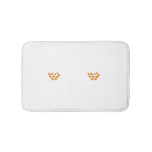 Decorative Style, Dull Orange, Cornell Red Bath Mat