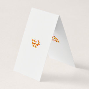 Decorative Style, Dull Orange, Cornell Red Business Card