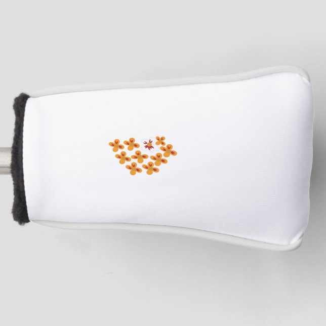 Decorative Style, Dull Orange, Cornell Red Golf Head Cover (Front)