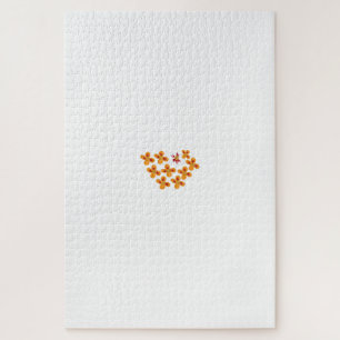 Decorative Style, Dull Orange, Cornell Red Jigsaw Puzzle