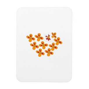 Decorative Style, Dull Orange, Cornell Red Magnet