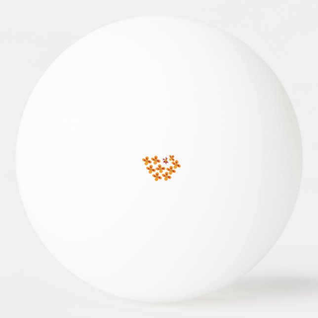 Decorative Style, Dull Orange, Cornell Red Ping Pong Ball (Front)