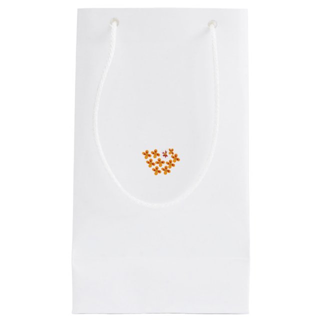 Decorative Style, Dull Orange, Cornell Red Small Gift Bag (Front)