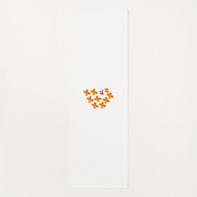 Decorative Style, Dull Orange, Cornell Red Yoga Mat (Front)