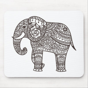 Decorative Style Elephant Mouse Mat