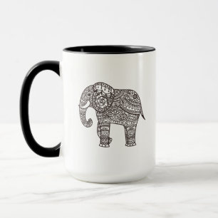 Decorative Style Elephant Mug