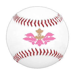 Decorative Style, Hot Pink, Antique Brass Baseball