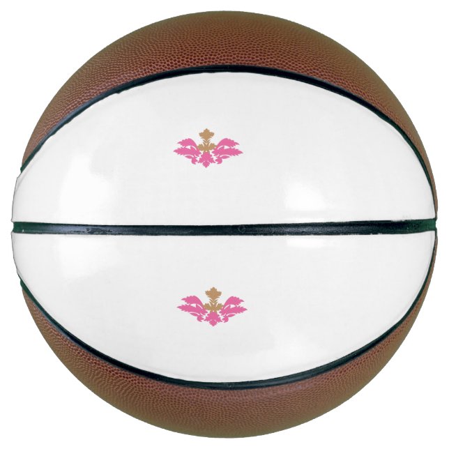 Decorative Style, Hot Pink, Antique Brass Basketball (Front)