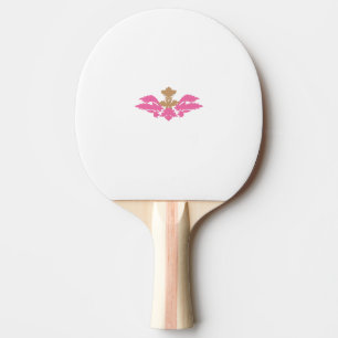 Decorative Style, Hot Pink, Antique Brass Ping Pong Paddle