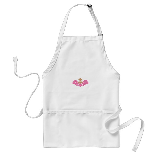 Decorative Style, Hot Pink, Antique Brass Standard Apron (Front)