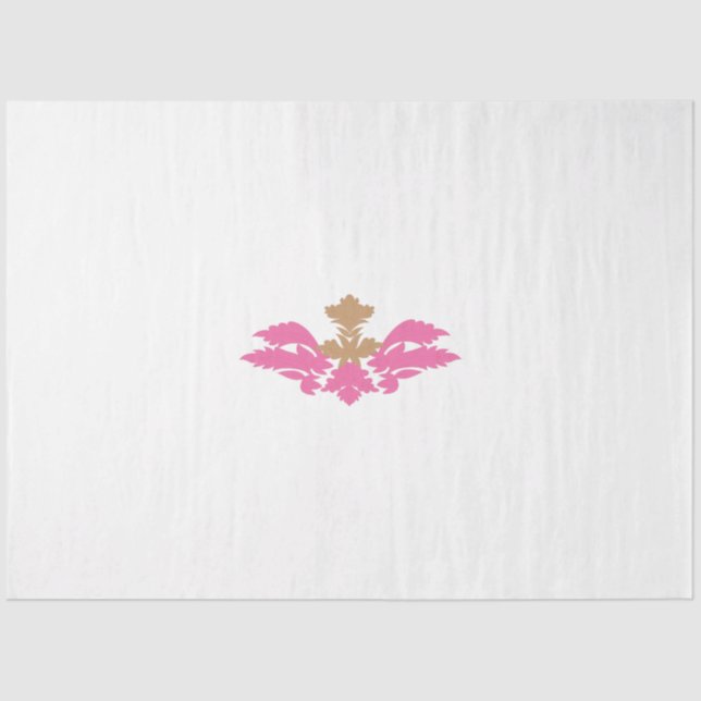 Decorative Style, Hot Pink, Antique Brass Tissue Paper (Front)