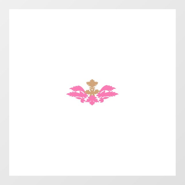 Decorative Style, Hot Pink, Antique Brass Window Cling (Sheet)