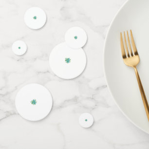 Decorative Style, Mint Cream, Fountain Blue, Teal. Confetti