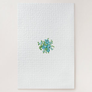 Decorative Style, Mint Cream, Fountain Blue, Teal. Jigsaw Puzzle