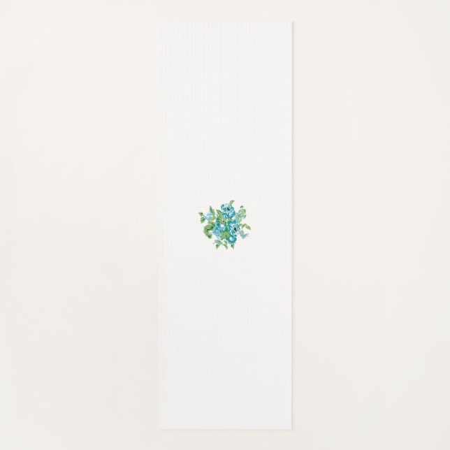 Decorative Style, Mint Cream, Fountain Blue, Teal. Yoga Mat (Front)