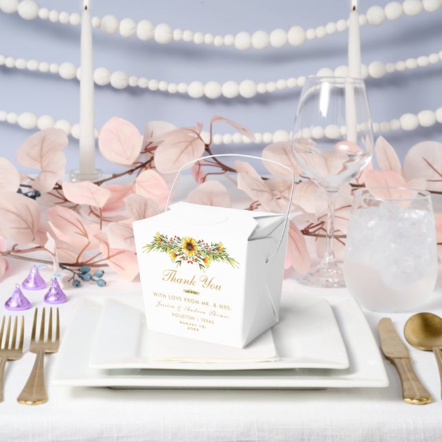 Decorative Summer Flowers Wedding Favour Box (Wedding)