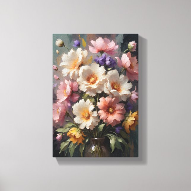Decorative Table (Grace Flowers) Canvas Print (Front)