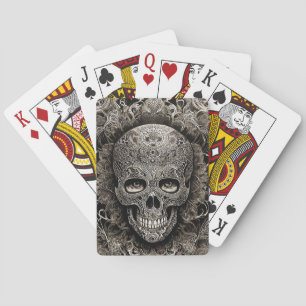 Decorative Tattoo Skull Collection Mexican Folk Playing Cards