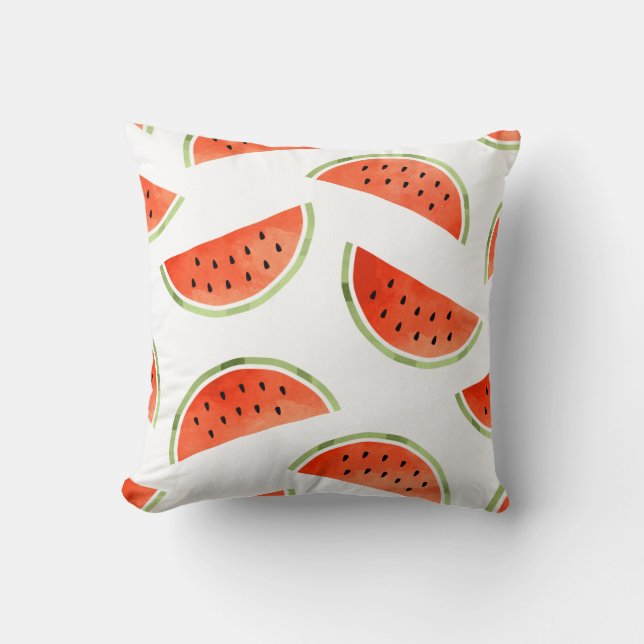 Decorative Throw Pillow | Summer Watermelon (Front)