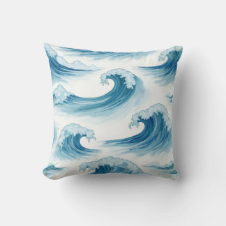 Decorative Throw Pillow with wave ver