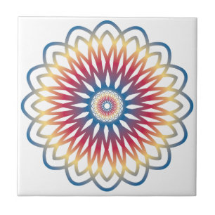 Decorative tile art mandala design