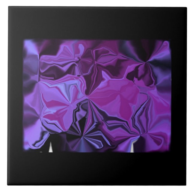 Decorative Tiles - Abstract Shades of Purple (Front)
