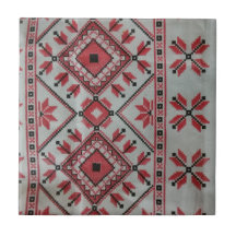 Decorative Tiles red and black