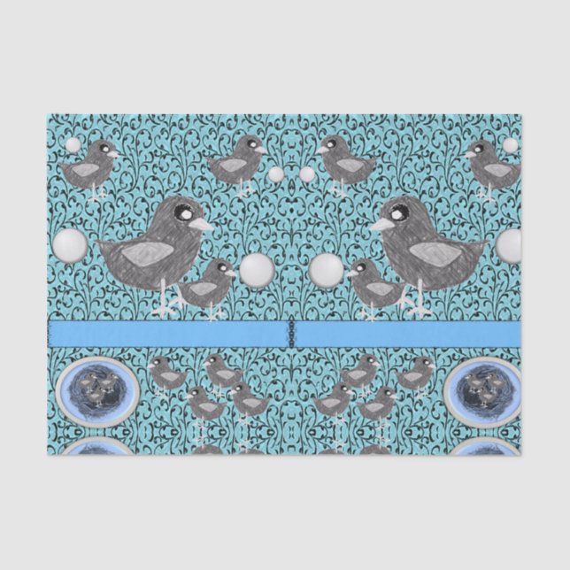 Decorative tissue paper birds (Front)