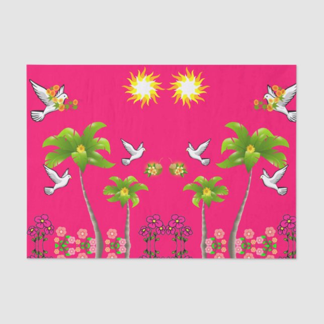 Decorative tissue paper birds (Front)