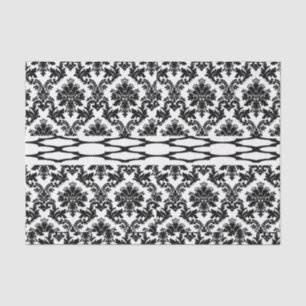 Decorative tissue paper black white