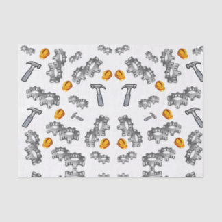 Decorative tissue paper carpenters tools