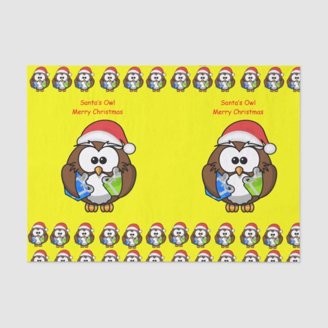 Decorative tissue paper christmas owl (Front)